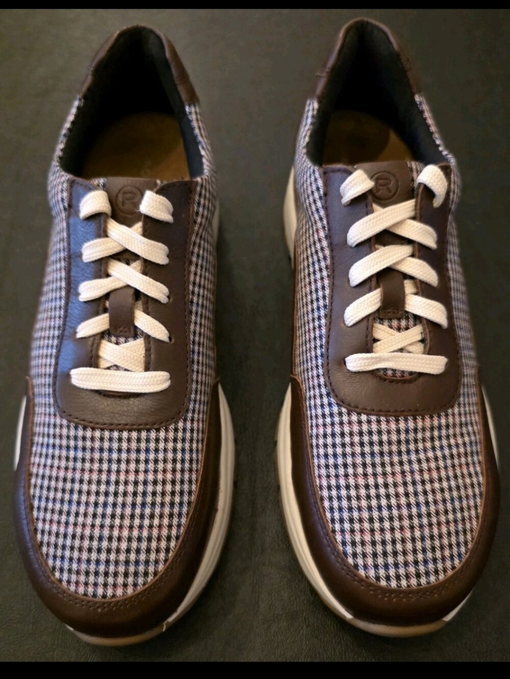 Rockport Women's Brown Plaid Pulse Tech Work-RK773-7.5W- Oil/Slip Resistant New